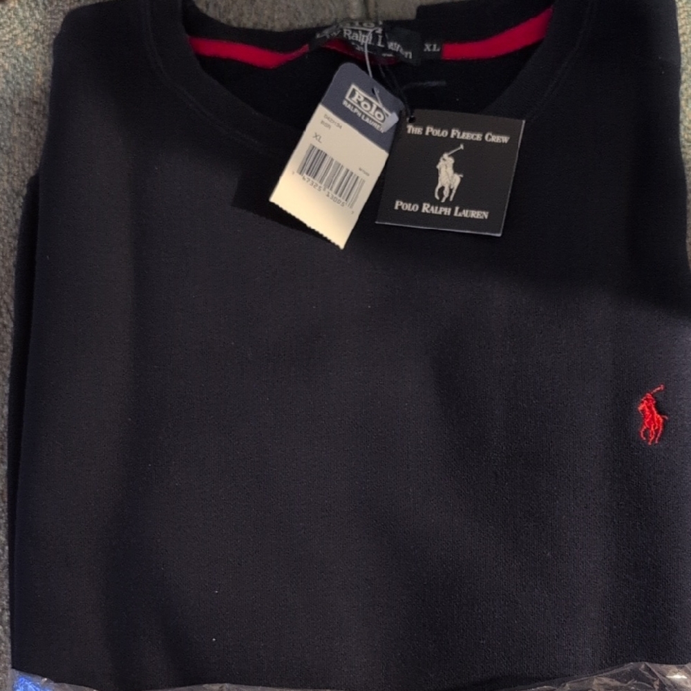 Polo by Ralph Lauren Men's Dark Navy Crewneck Sweat Shirt